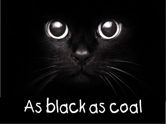 as black as coal